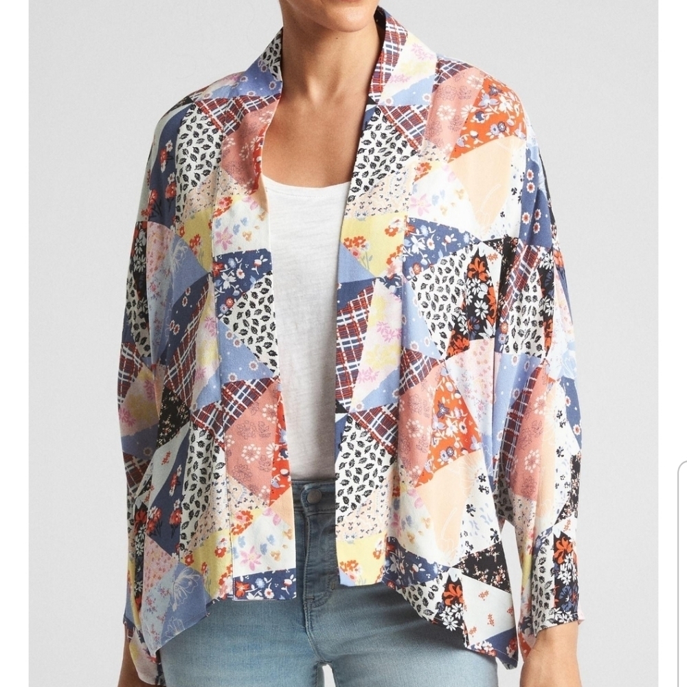 Gap Patch Print Kimono